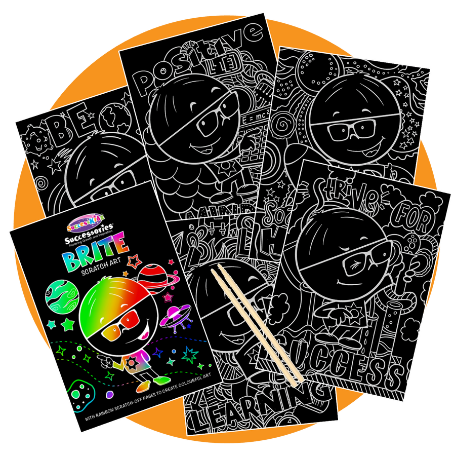 Brite Rainbow Scratch Art <br> 12 Piece Kit